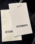 VETEMENTS SS19 RHINESTONE EMBELLISHED STRAIGHT DENIM  ‘BLACK’