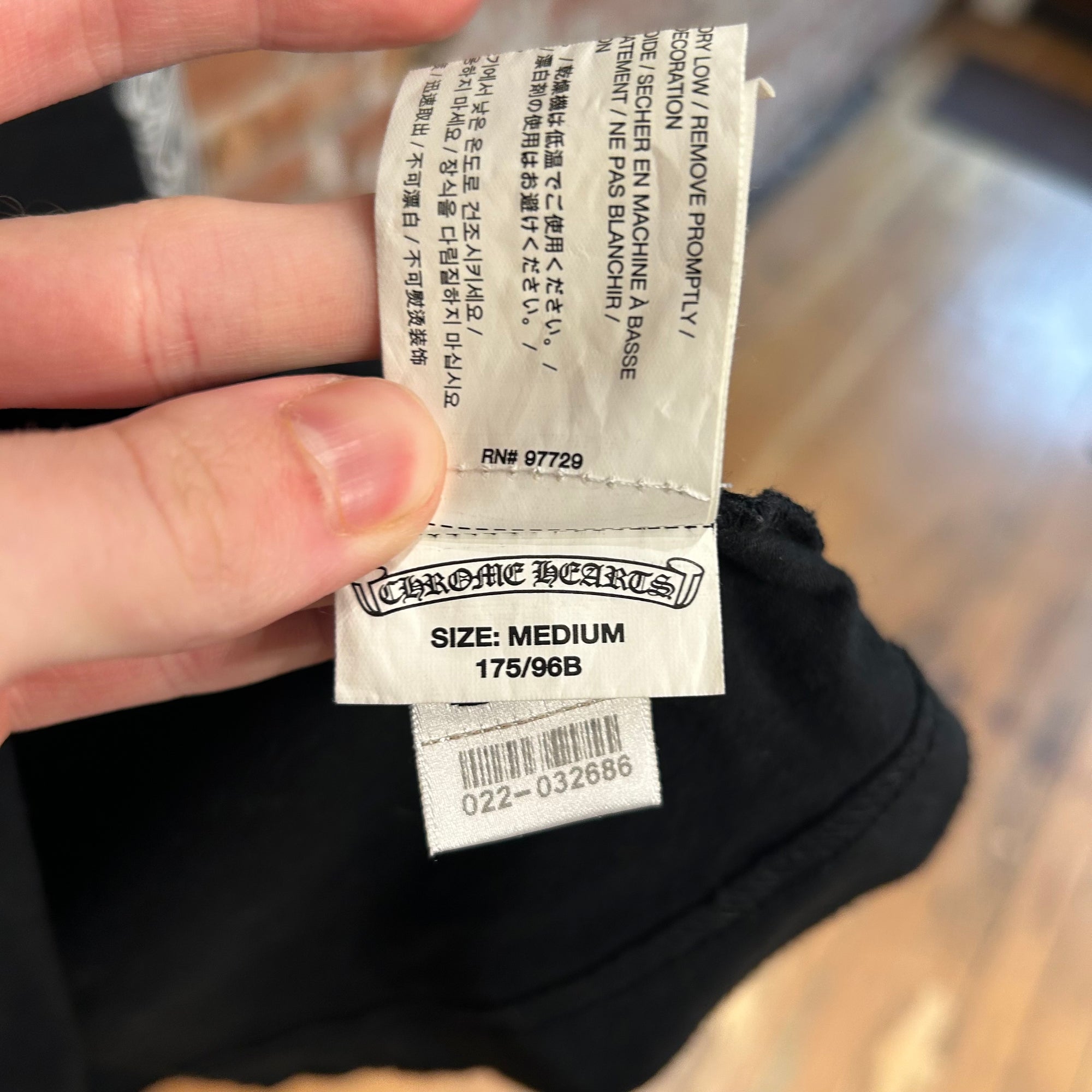 CHROME HEARTS FLORAL POCKET LONGSLEEVE ‘BLACK’