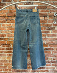 CELINE WIDE LEG DISTRESSED DENIM JEANS ‘BLUE’