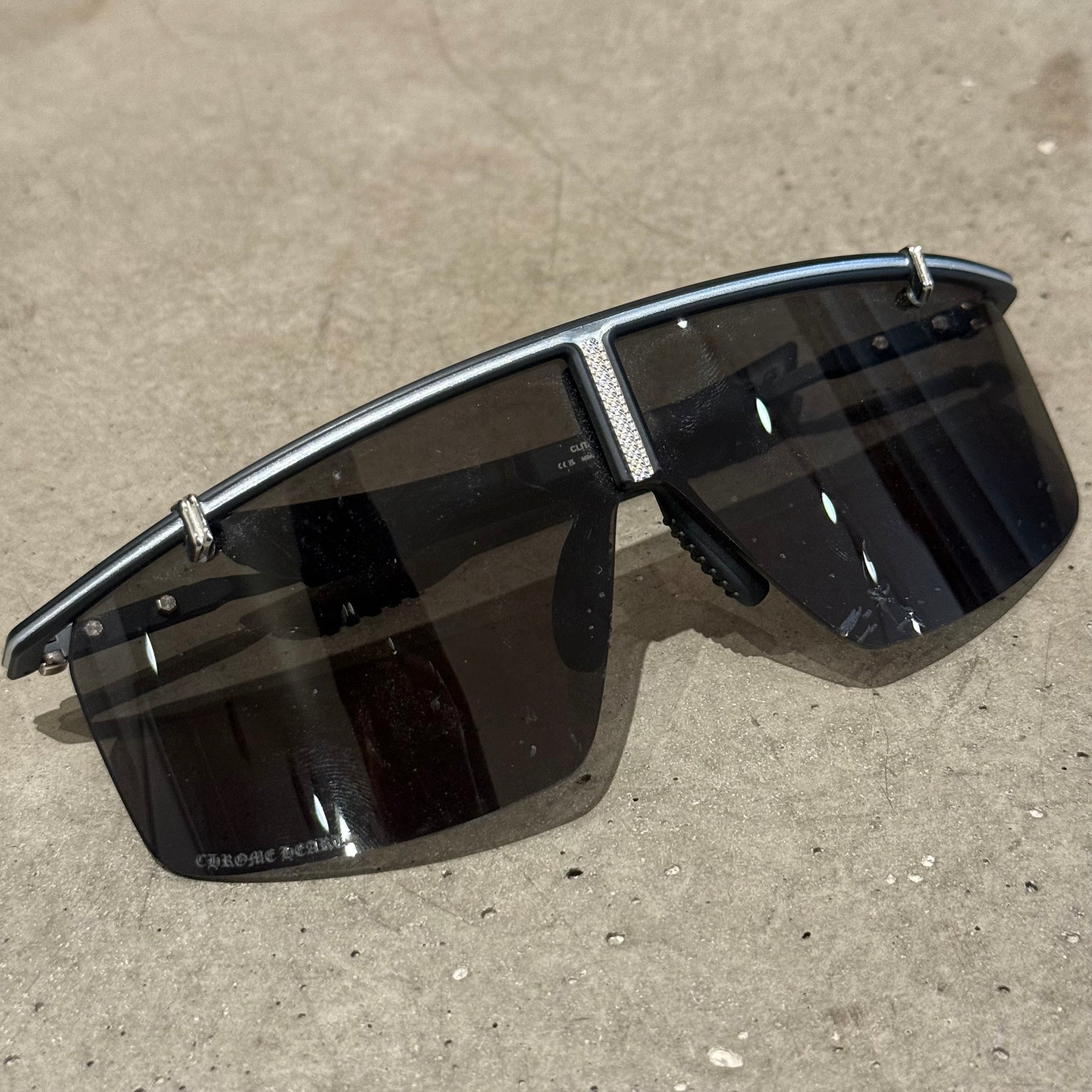 CHROME HEARTS CLITANIC SHIELD SUNGLASSES ‘BLACK’
