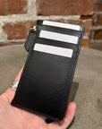 MAISON MARGIELA FOUR STITCH ZIP CARD HOLDER ‘BLACK’