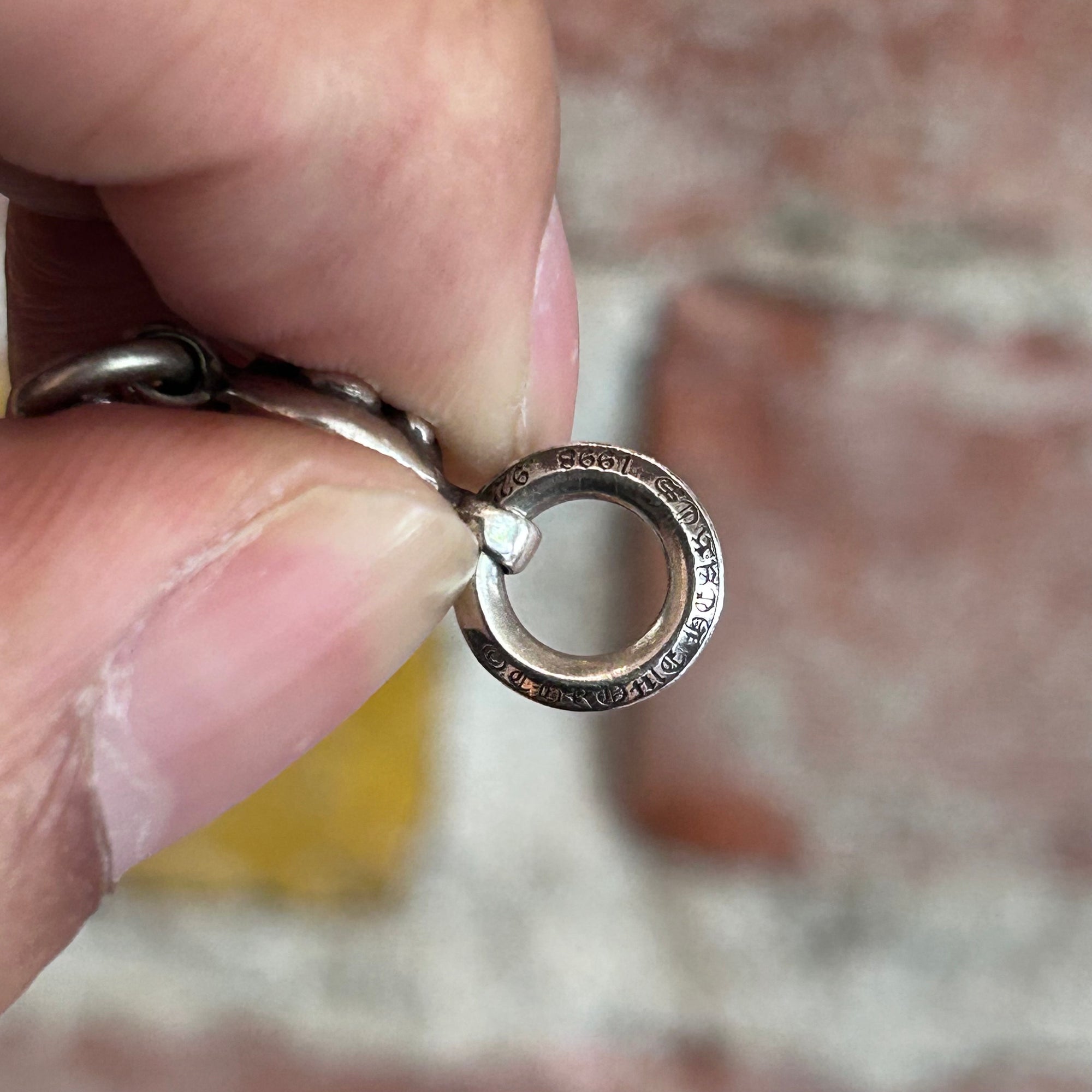 CHROME HEARTS FLEUR CROSSBALL NECKLACE ‘SILVER’