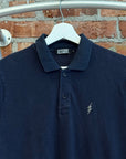 HYSTERIC GLAMOUR LIGHTNING PIN UP GIRL POLO ‘NAVY’