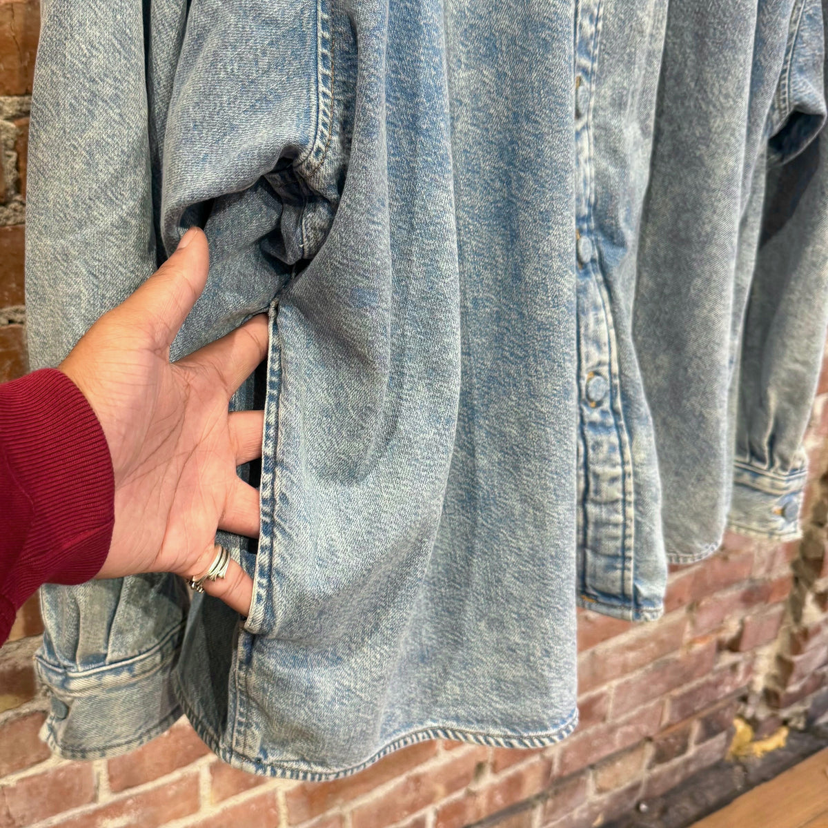 ACNE STUDIOS OVERSIZED DENIM SHIRT JACKET ‘LIGHT WASH’
