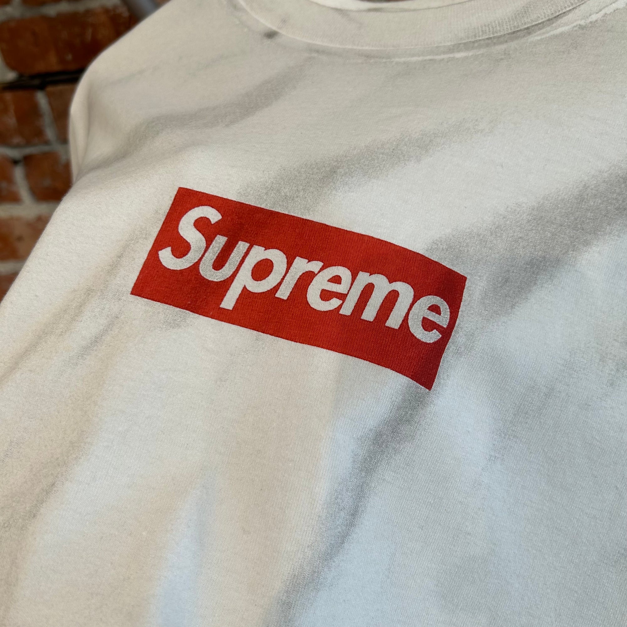 SUPREME X MARGIELA MM6 SS24 BOX LOGO TEE ‘WHITE/RED’