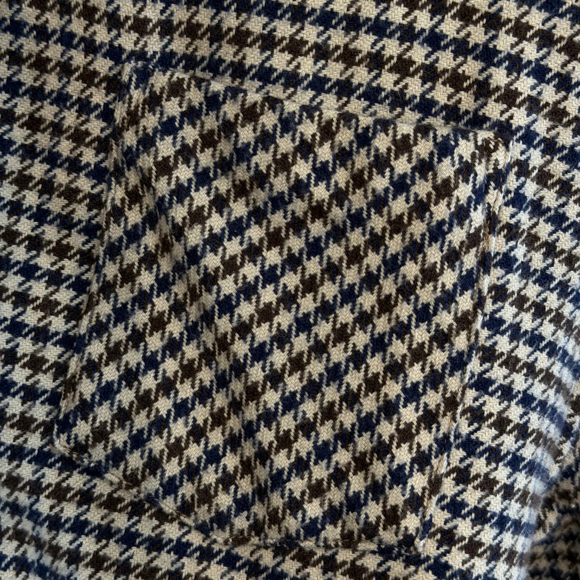 UNDERCOVER SS18 HOUNDSTOOTH DISTRESSED FLANNEL ‘MULTI’