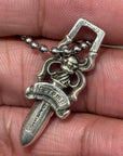 CHROME HEARTS DAGGER ZIPPER NECKLACE ‘SILVER’