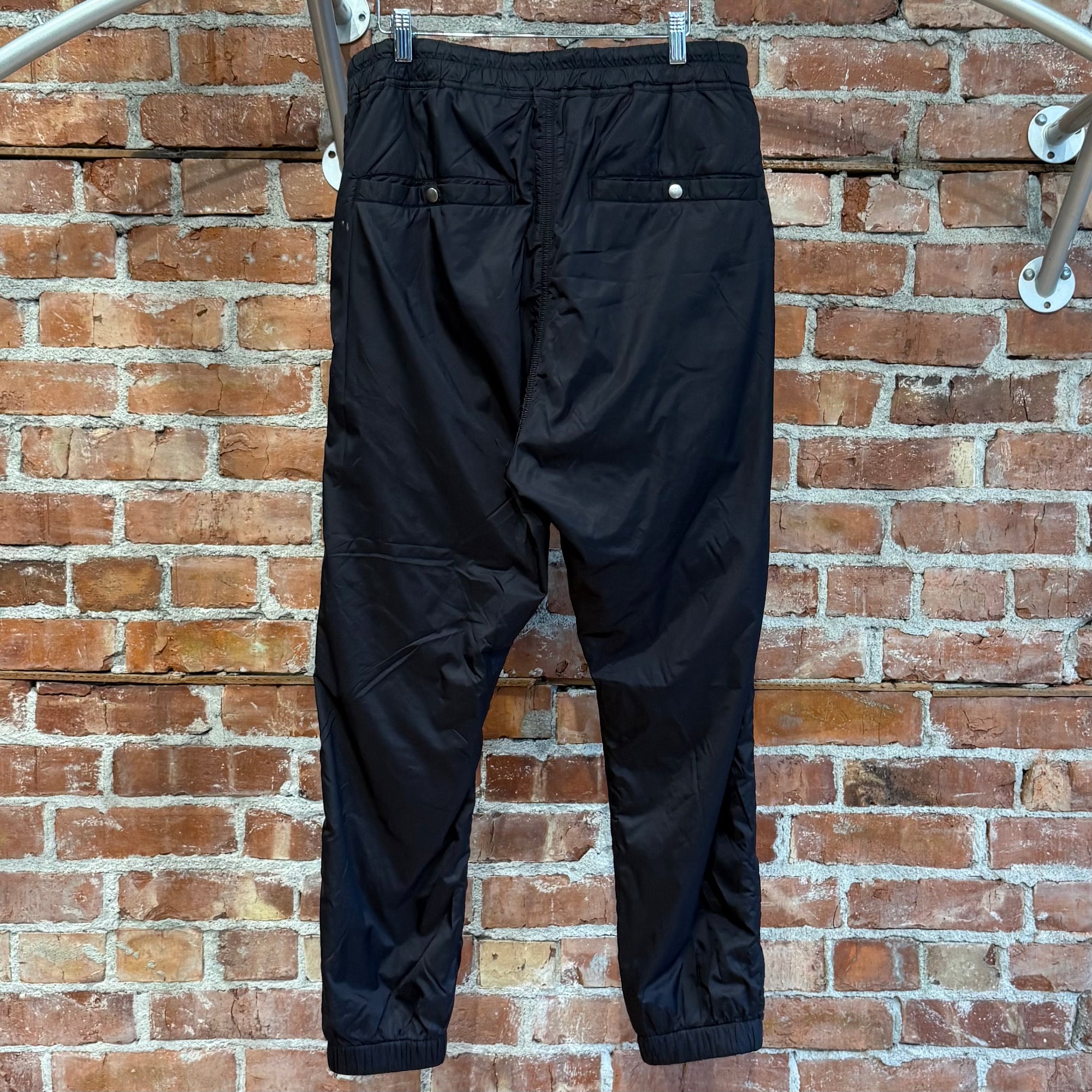 RICK OWENS FW19 LARRY NYLON TRACK PANTS ‘BLACK’