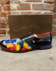 GUCCI FLORAL EMBROIDERY OXFORD SHOES ‘BLACK’