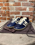 WALES BONNER ADIDAS CROCODILE SAMBA SNEAKERS ‘NAVY’