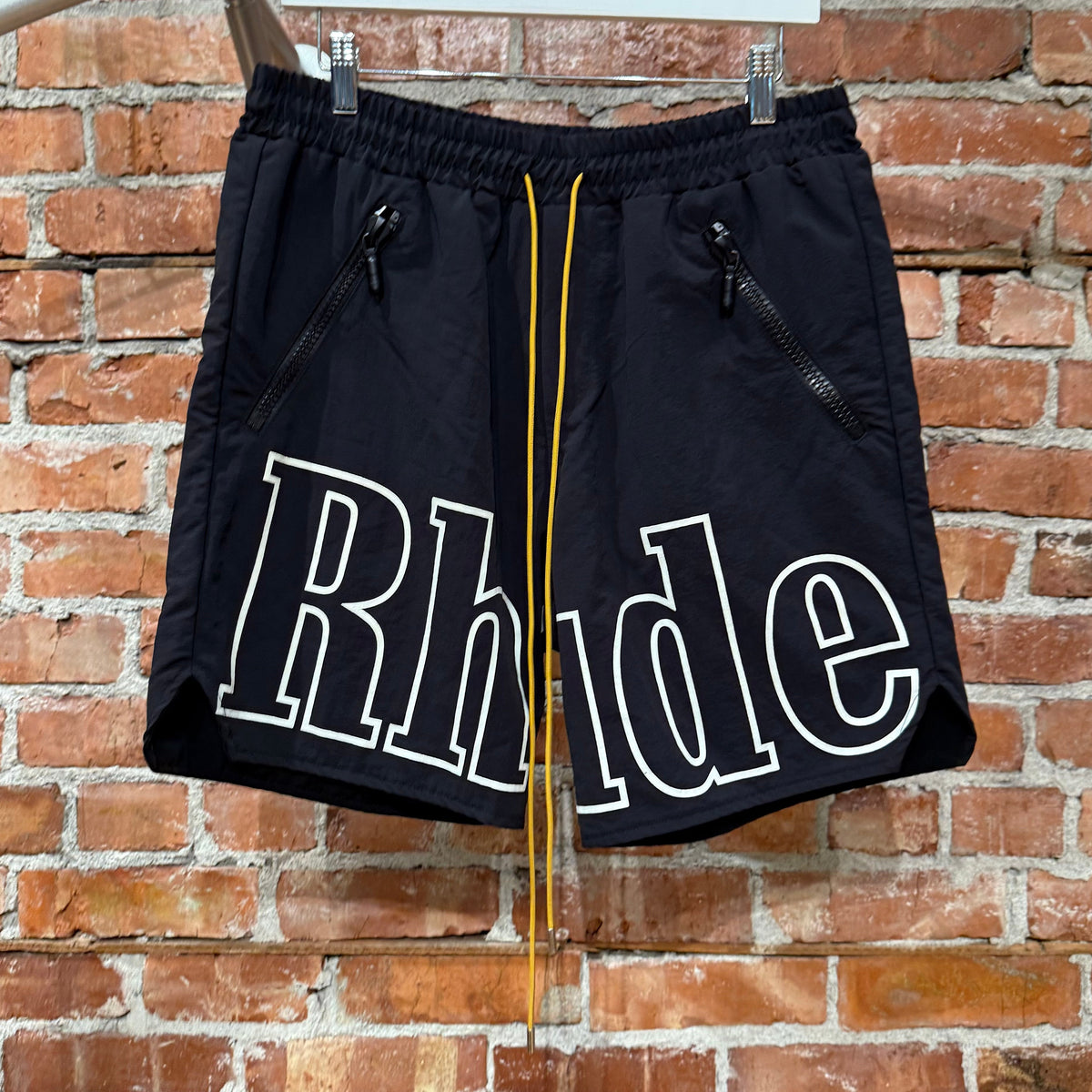 RHUDE RH LOGO SHORTS ‘BLACK’