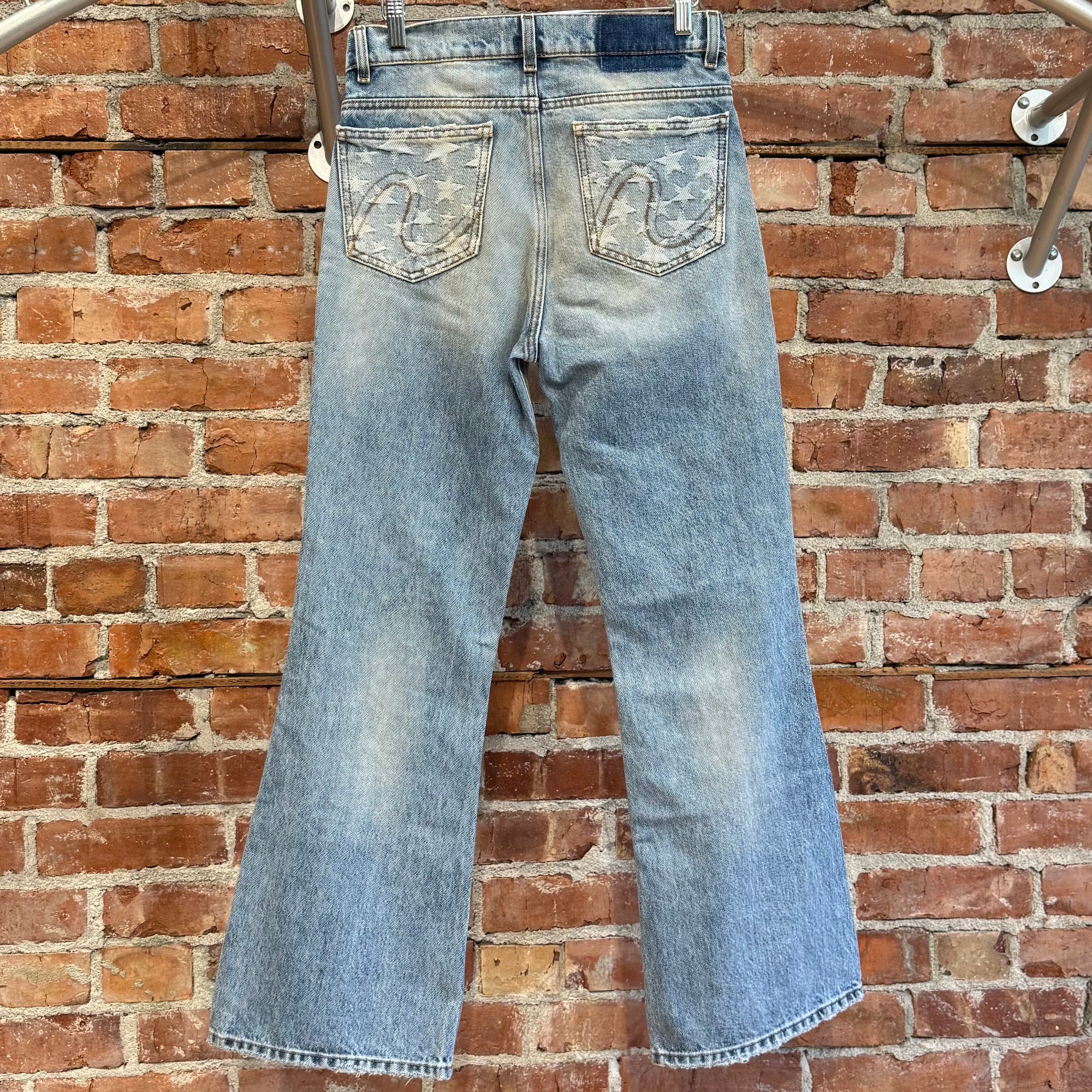 ERL PATCHWORK STARS FLARED DENIM ‘BLUE’