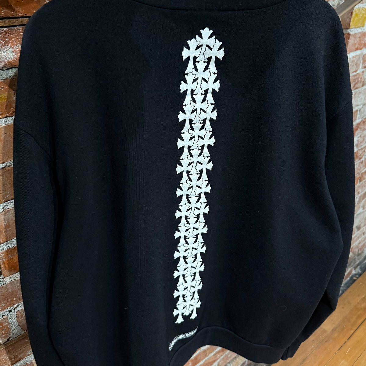 CHROME HEARTS CROSS SPINE PULLOVER HOODIE ‘BLACK’