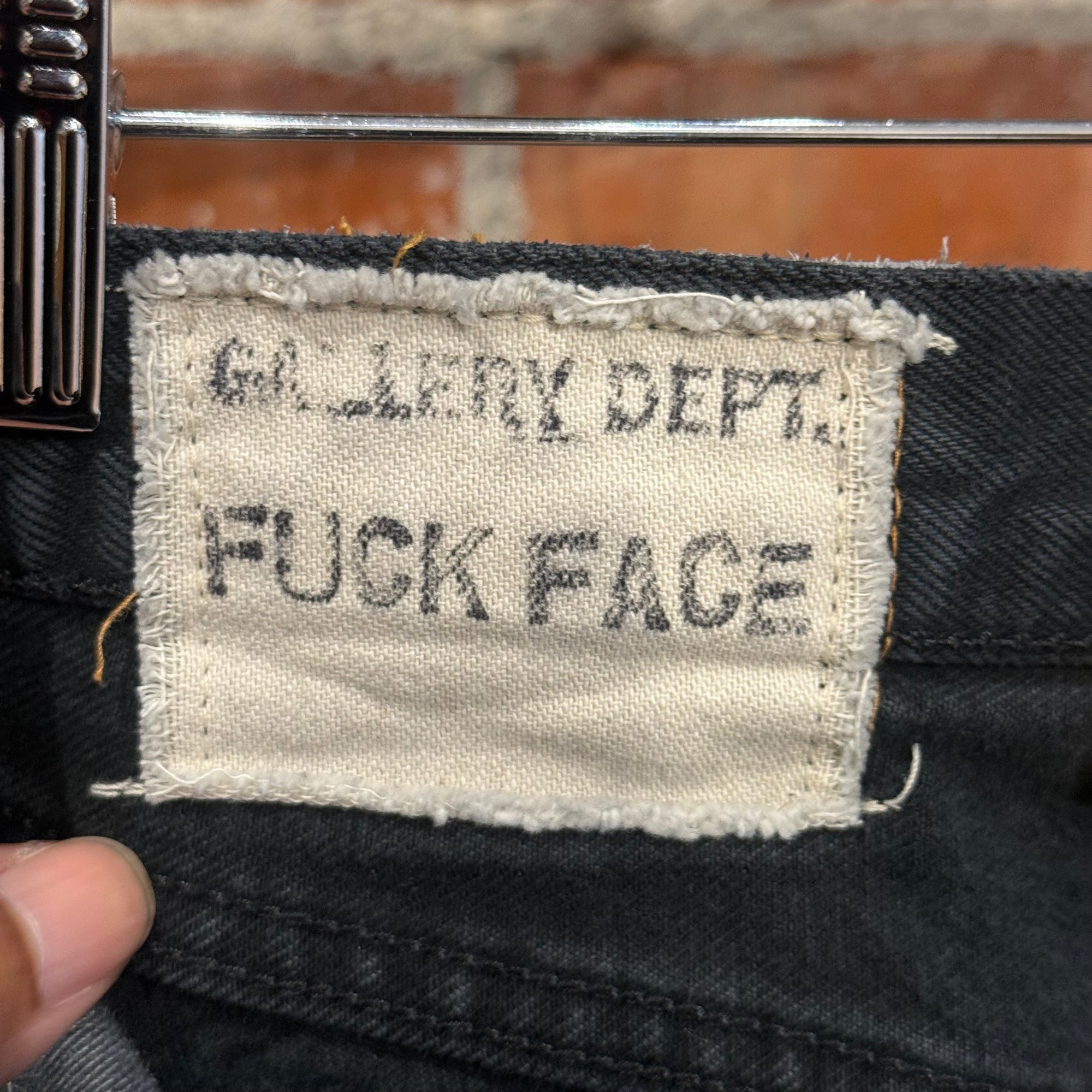 GALLERY DEPT. SCAB F*CK FACE DENIM ‘BLACK’
