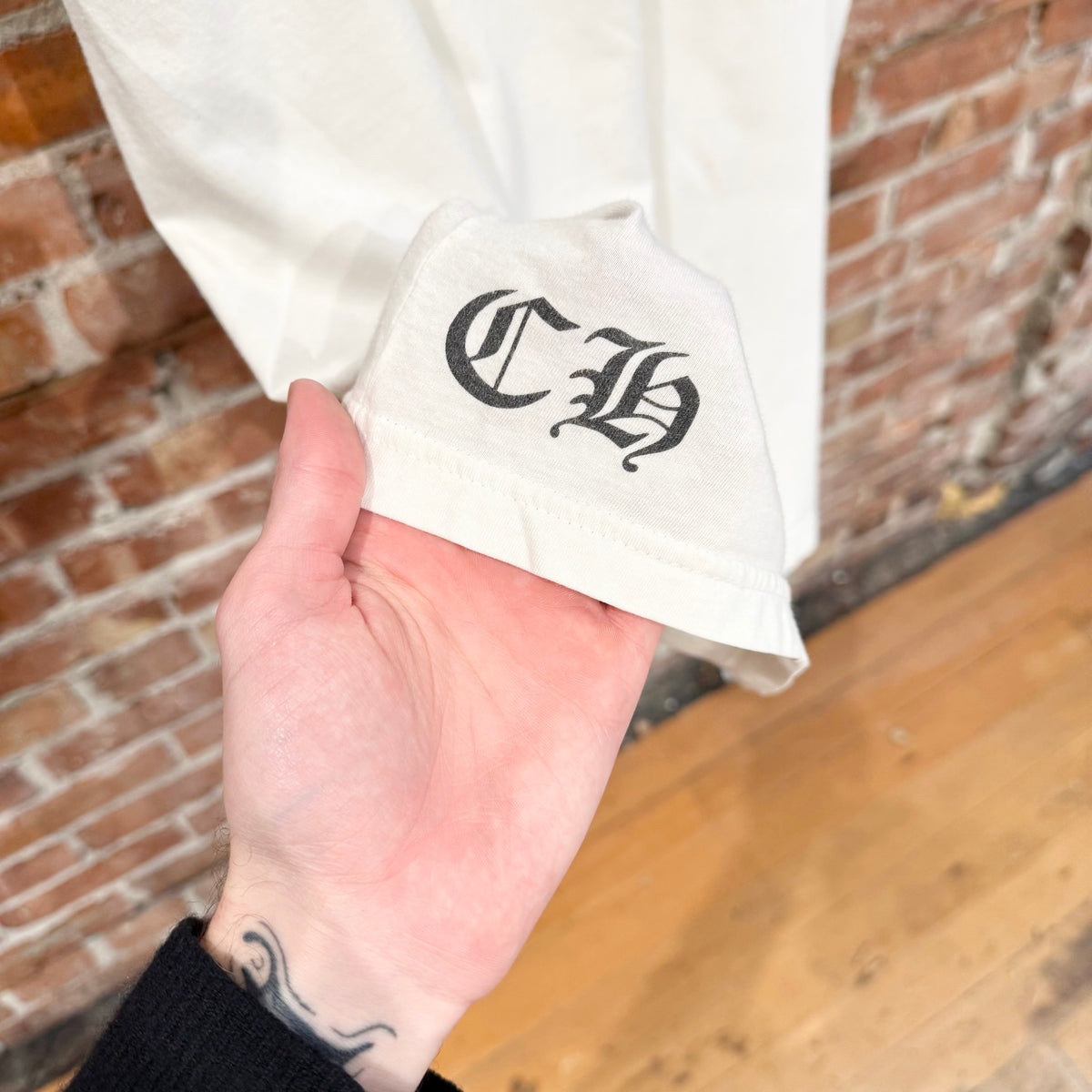 CHROME HEARTS VINTAGE FLORAL STAR POCKET TEE ‘WHITE’