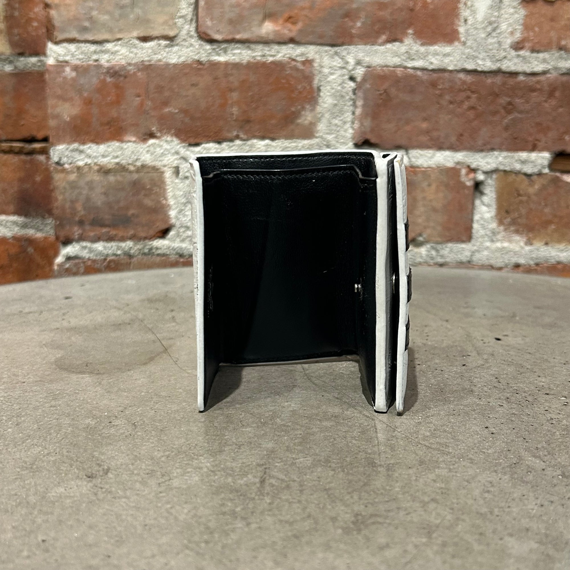 BALENCIAGA X ADIDAS TRIFOLD LAMBSKIN WALLET ‘BLACK/WHITE’