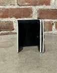 BALENCIAGA X ADIDAS TRIFOLD LAMBSKIN WALLET ‘BLACK/WHITE’