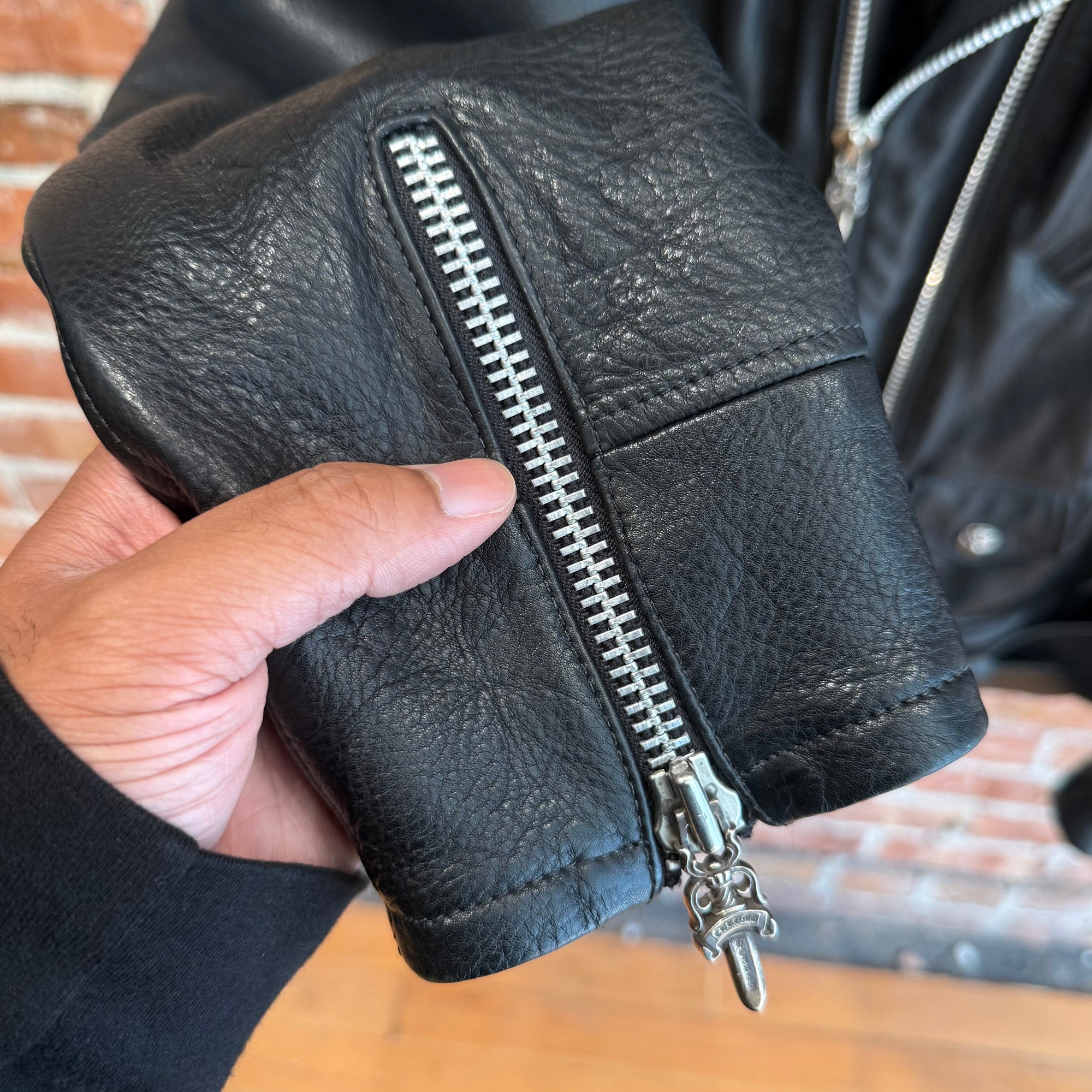 CHROME HEARTS VINTAGE JJ DEAN LEATHER JACKET ‘BLACK’