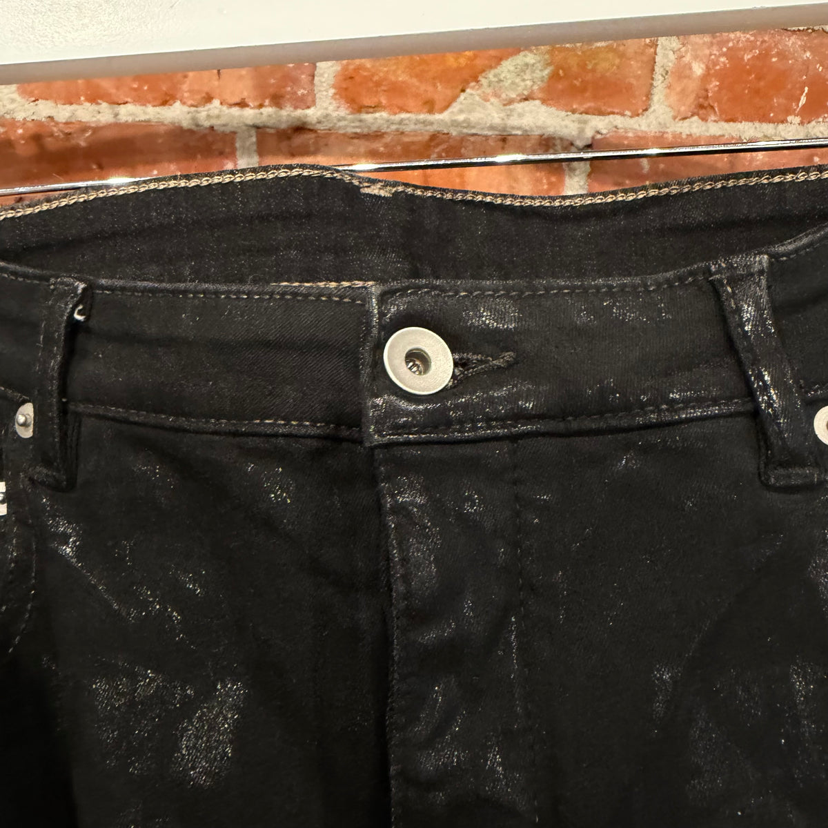 RICK OWENS FW21 GETHSEMANE DRKSHDW WAXED DETROIT DENIM ‘BLACK’