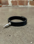 CHROME HEARTS RS3 SPIKE LEATHER BRACELET ‘BLACK’