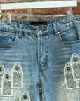 WHO DECIDES WAR CHURCH WINDOW JORTS ‘INDIGO’