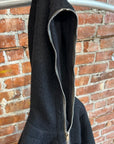RICK OWENS FW22 STROBE WOOL SEALED TRENCH COAT ‘BLACK’