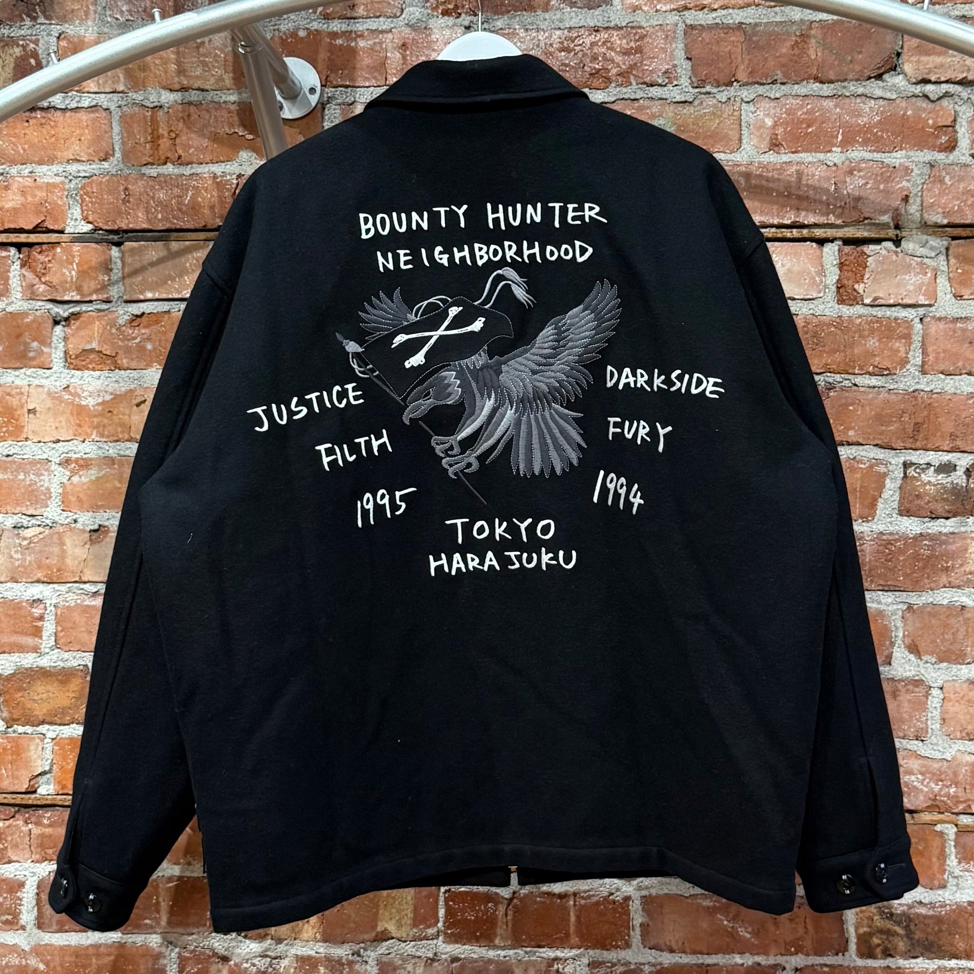 NEIGHBORHOOD X BOUNTY HUNTER WOOL SOUVENIR JACKET ‘BLACK’