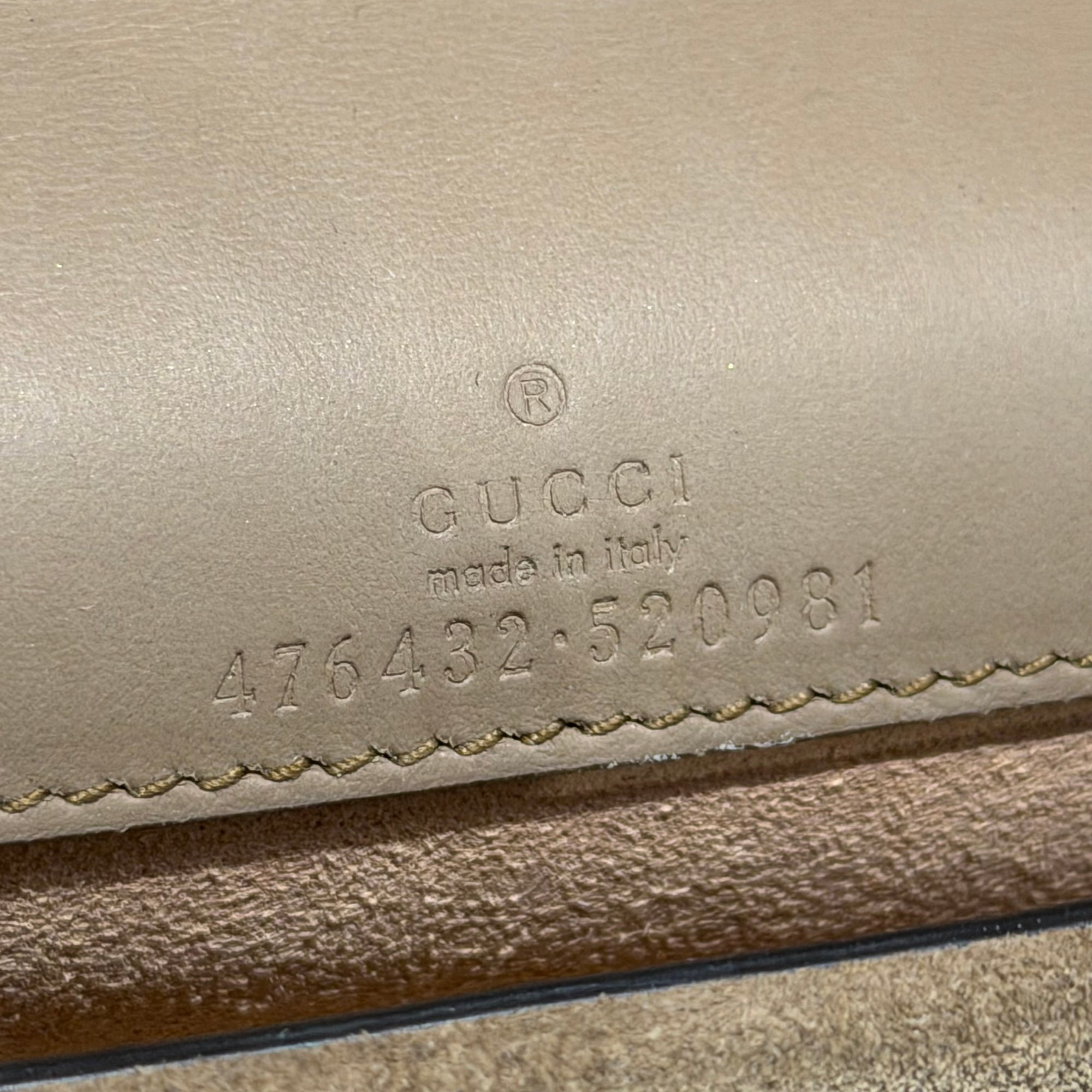 GUCCI DIONYSUS GG SUPREME SIDE BAG ‘TAUPE'