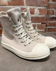RICK OWENS DRKSHDW HEAVY CANVAS RAMONE SNEAKERS ‘NATURAL/MILK’