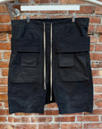 RICK OWENS DRKSDHW CREATCH CARGO SHORTS ‘BLACK’