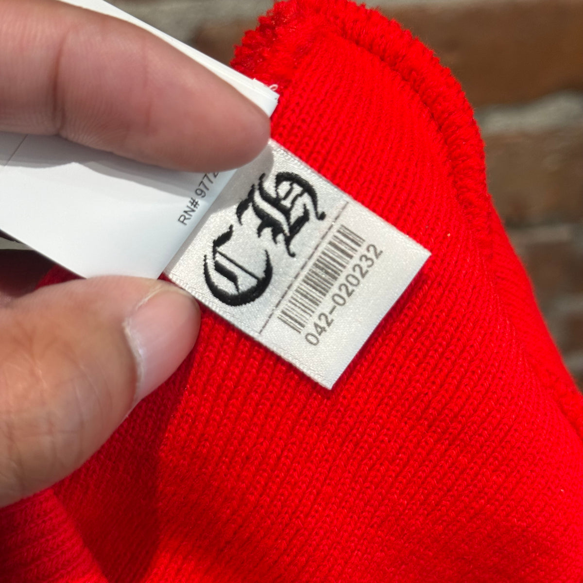 CHROME HEARTS CH LOGO BEANIE ‘RED’