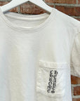 CHROME HEARTS CEMETERY CROSS POCKET TEE ‘WHITE’