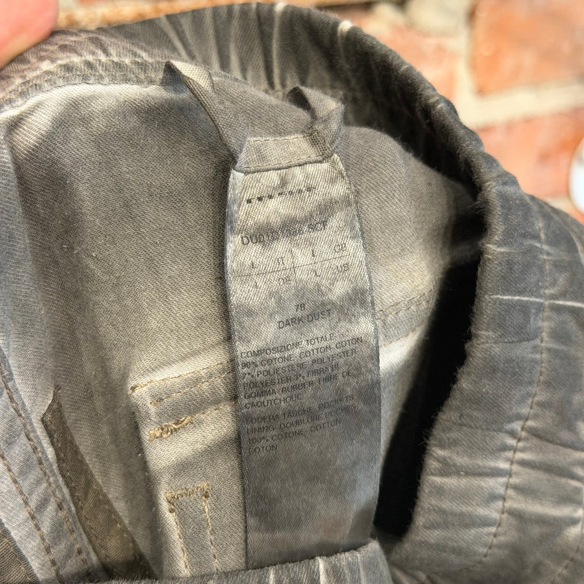 RICK OWENS SS23 EDFU DRKSHDW MASTADON CARGOS ‘DARK DUST’