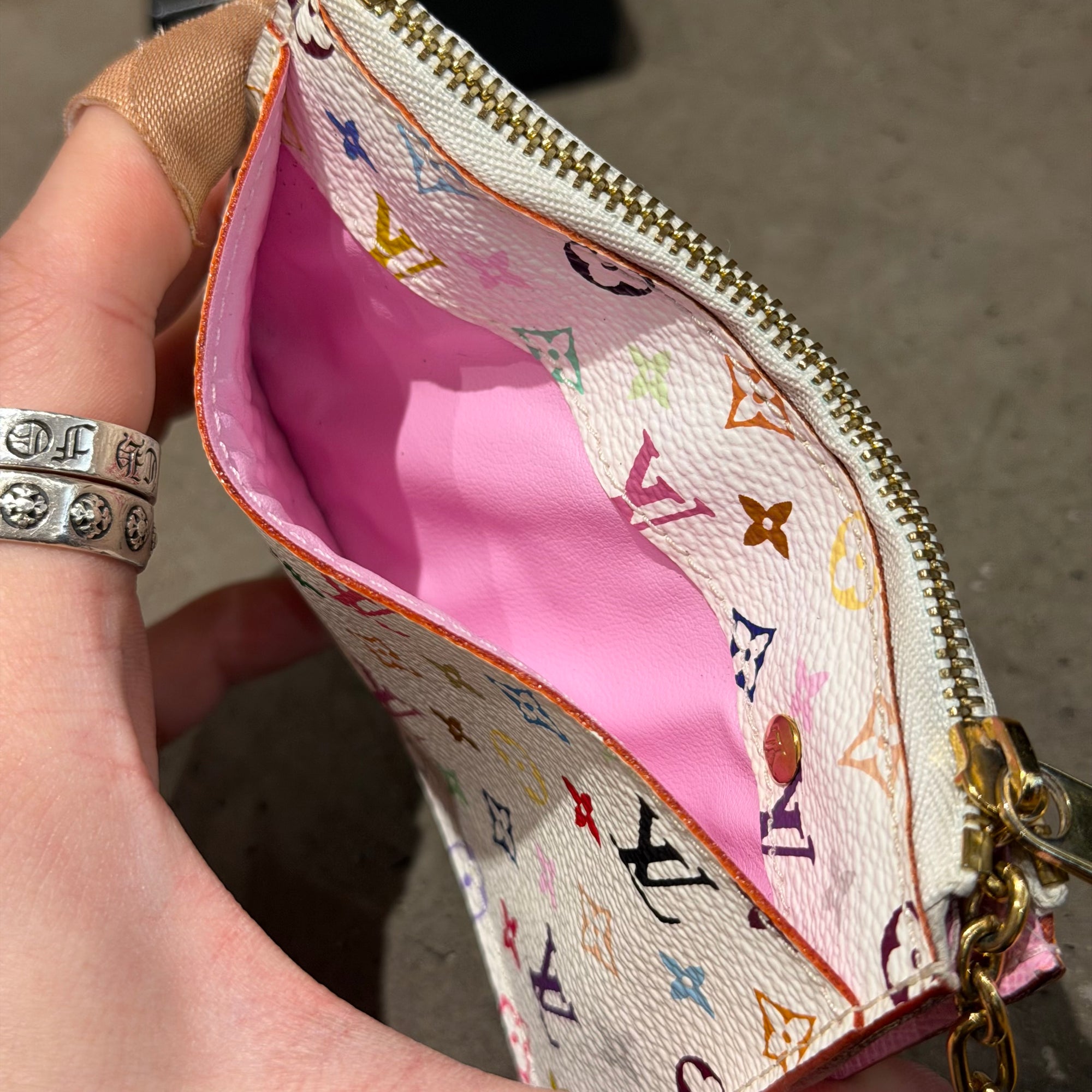 LOUIS VUITTON X TAKASHI MURAKAMI MONOGRAM CHAIN CARDHOLDER ‘WHITE’