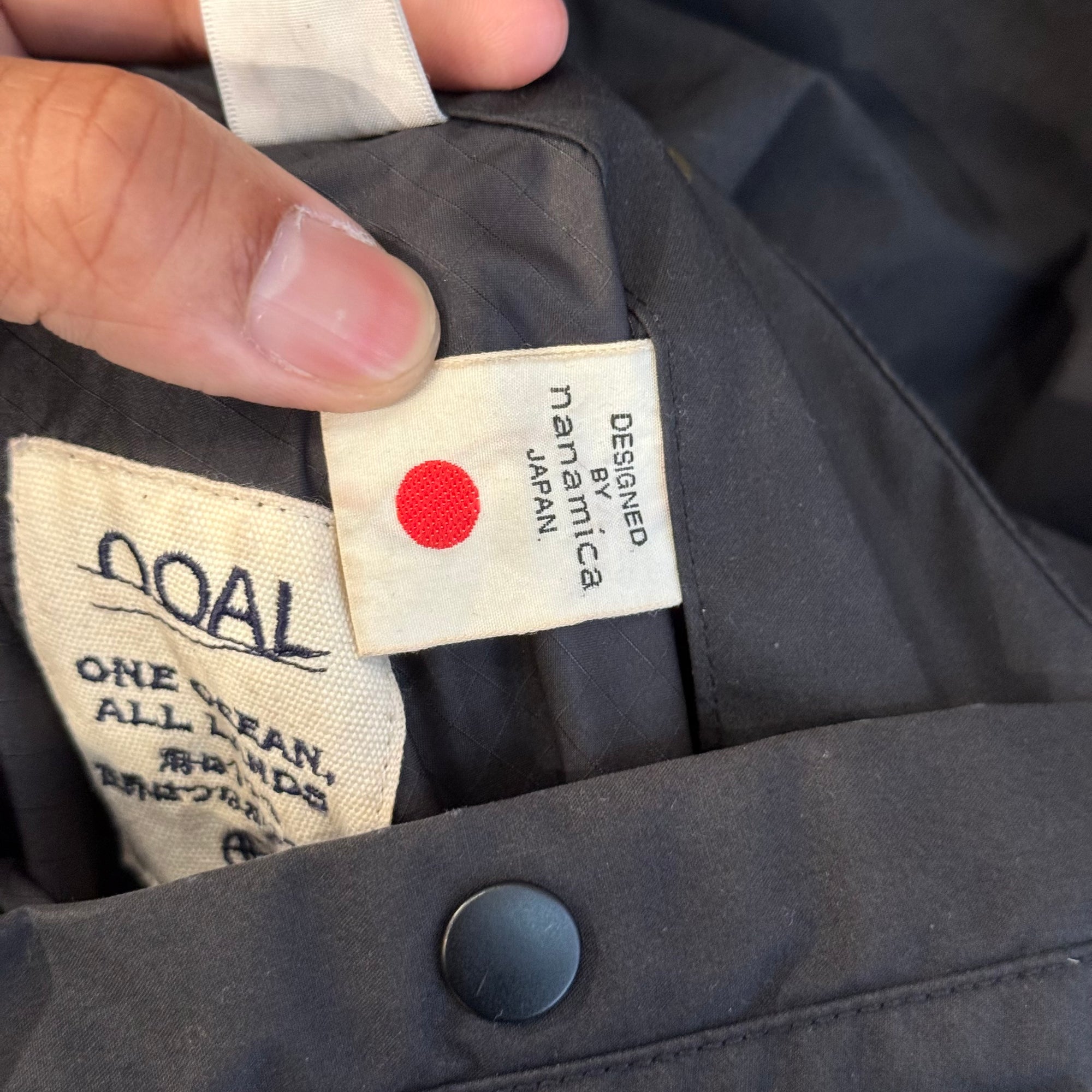 NANAMICA ELONGATED MILITARY LINER REVERSIBLE JACKET ‘BLACK’