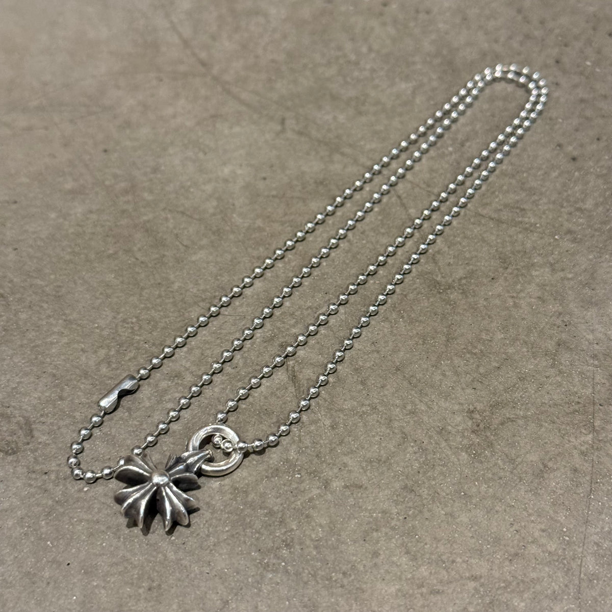 CHROME HEARTS CH PLUS CROSS CHARM NECKLACE ‘SILVER’