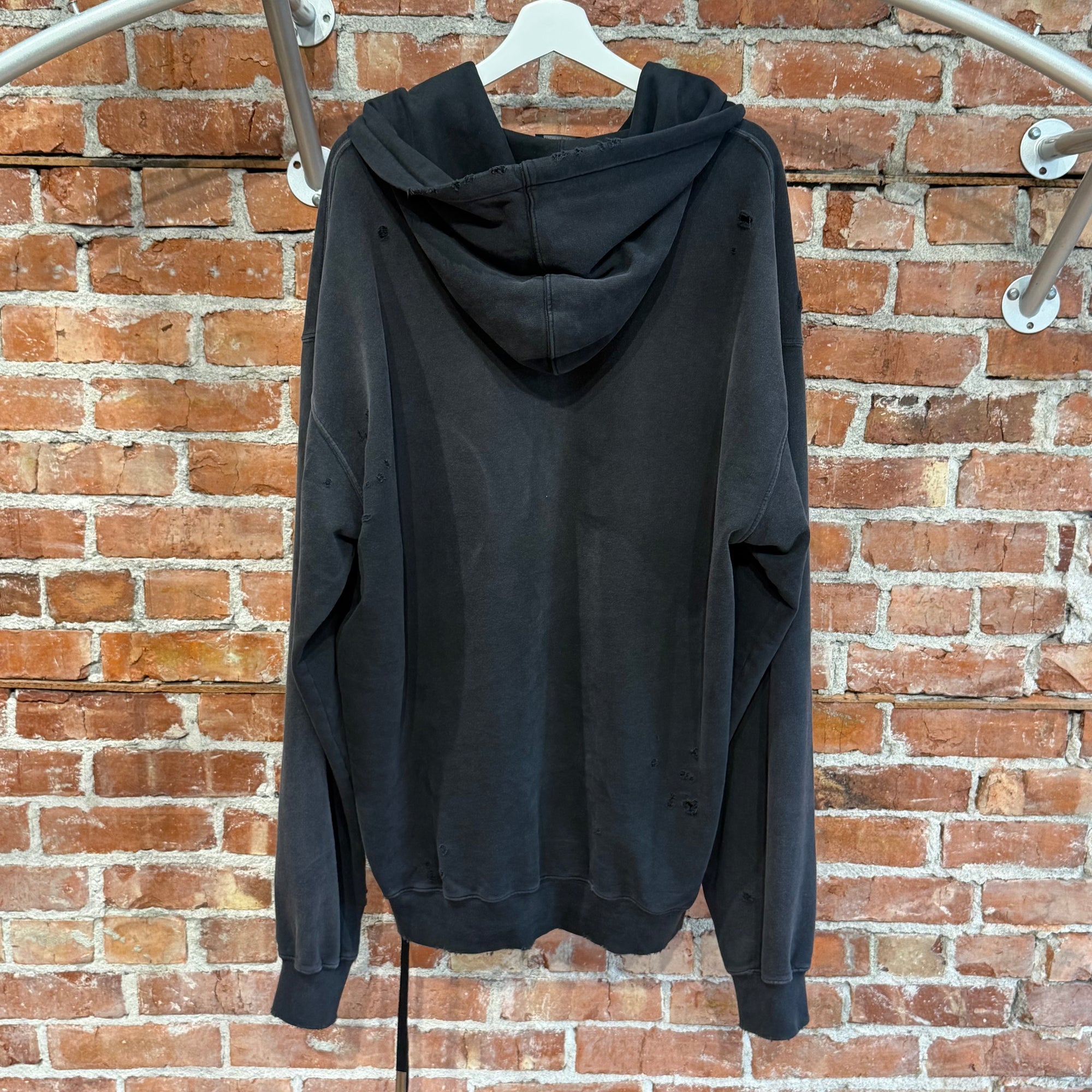 ANN DEMEULEMEESTER PATCHWORK VINTAGE HOODIE ‘VINTAGE BLACK’