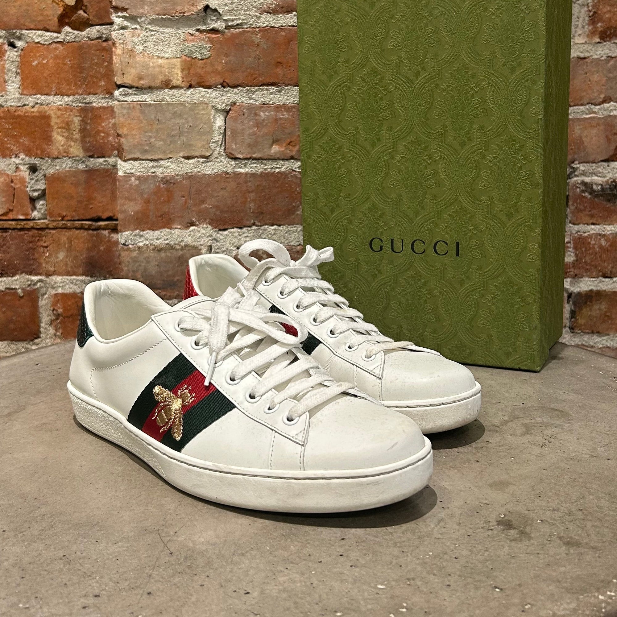 GUCCI ACE BEE LOGO SNEAKERS ‘WHITE’