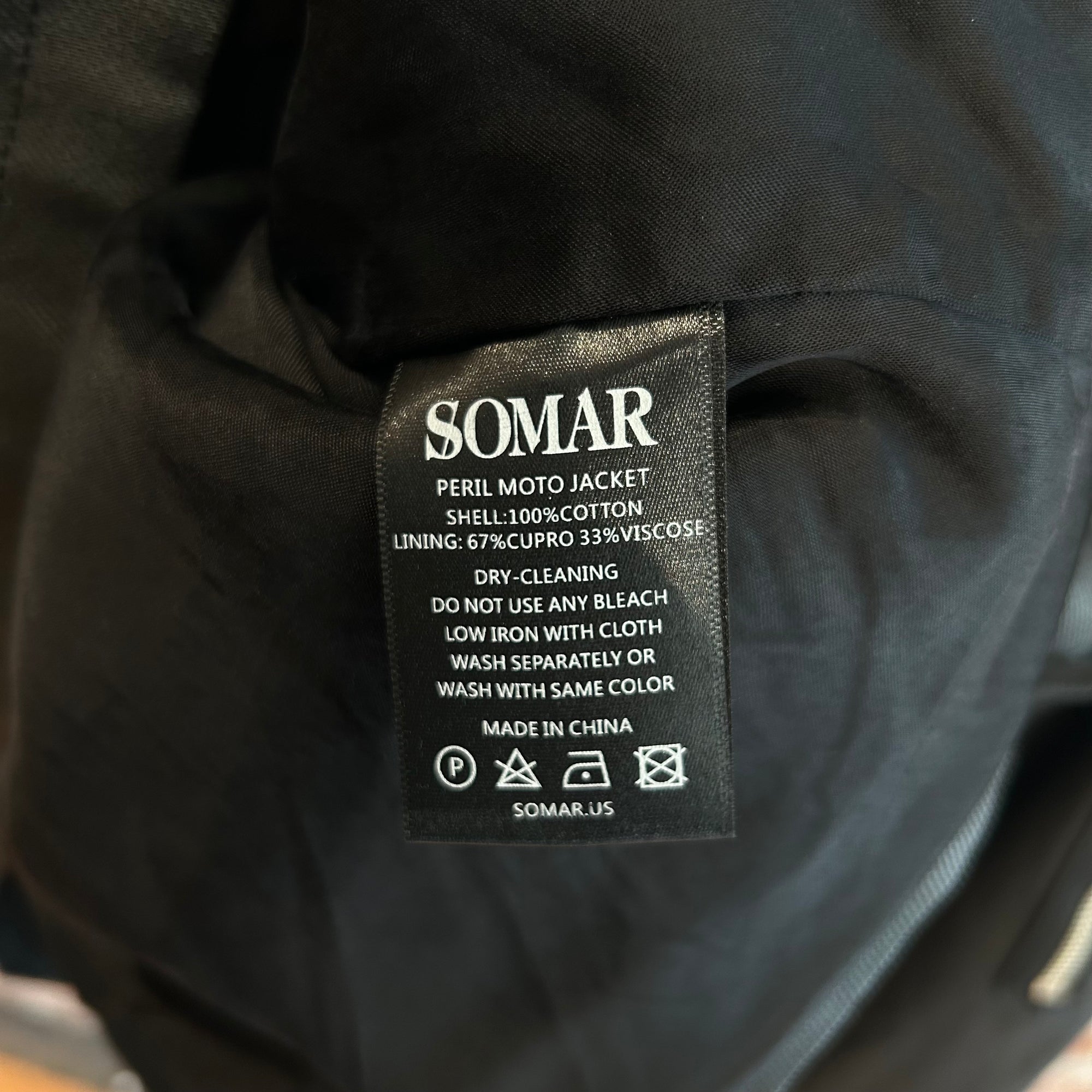 SOMAR PERIL WAXED MOTO JACKET ‘BLACK’