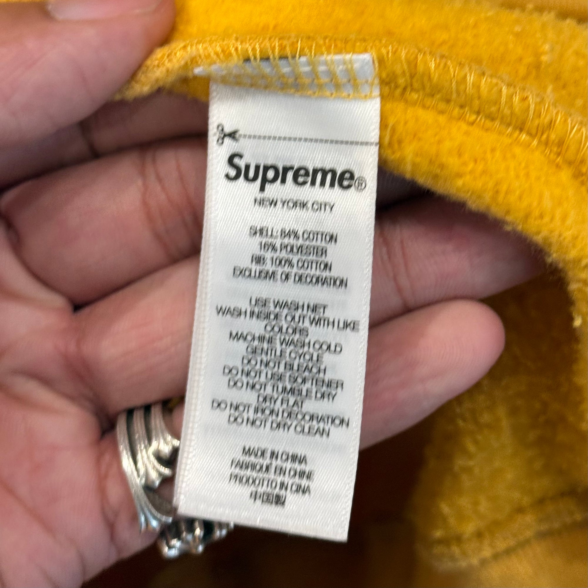 SUPREME FW25 STAR STUDDED HOODIE ‘YELLOW’