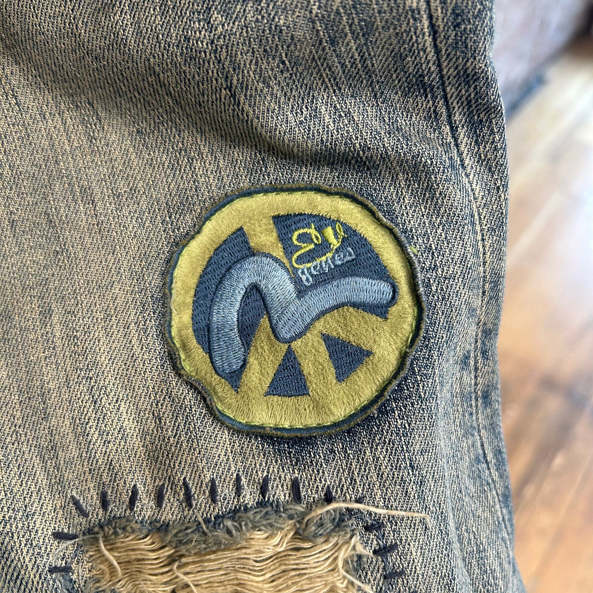 EVISU SASHIKO PATCH DENIM 'VINTAGE BLUE'