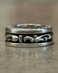 CHROME HEARTS SCROLL SPINNER RING 'SILVER'