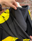 KAPITAL RECONSTRUCTED PATCHWORK SMILEY HOODIE ‘BLACK/YELLOW’