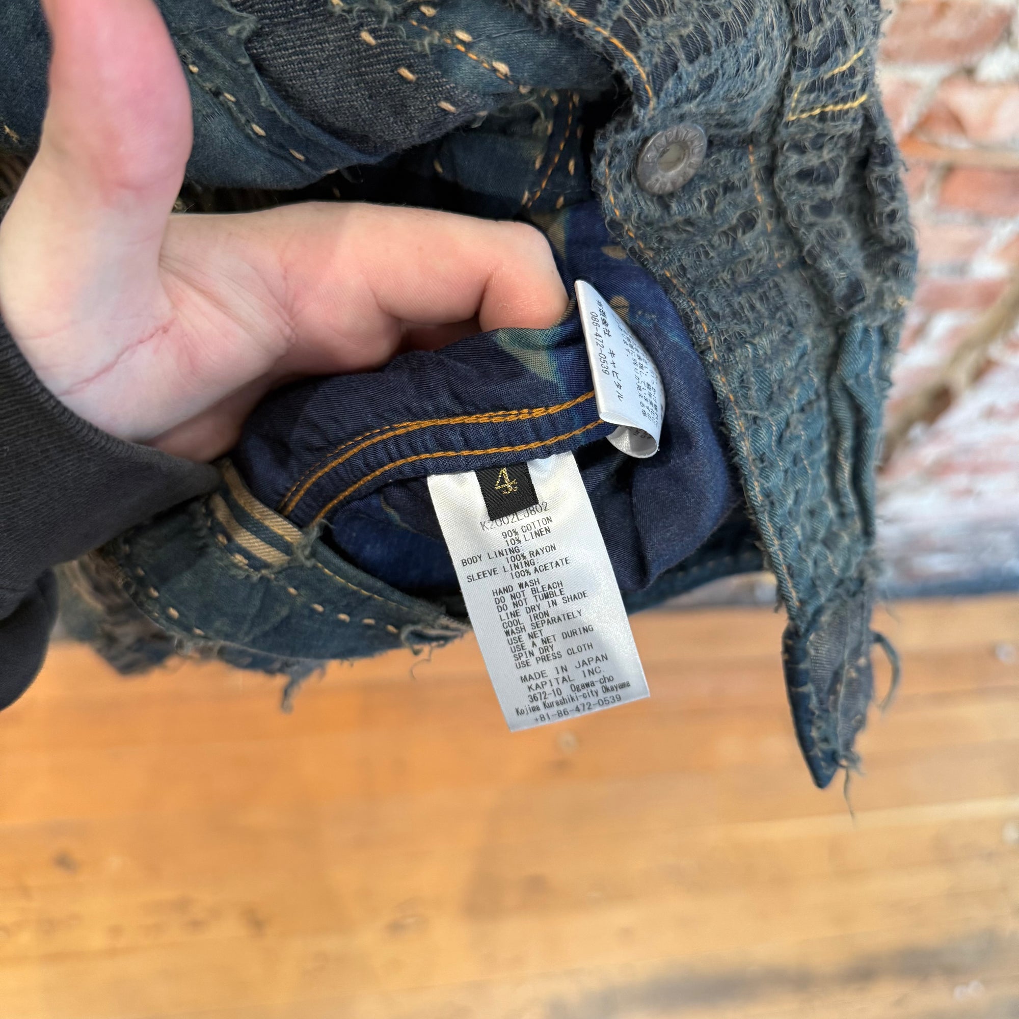 KAPITAL V2 SILK-LINED BORO JACKET ‘MULTI’