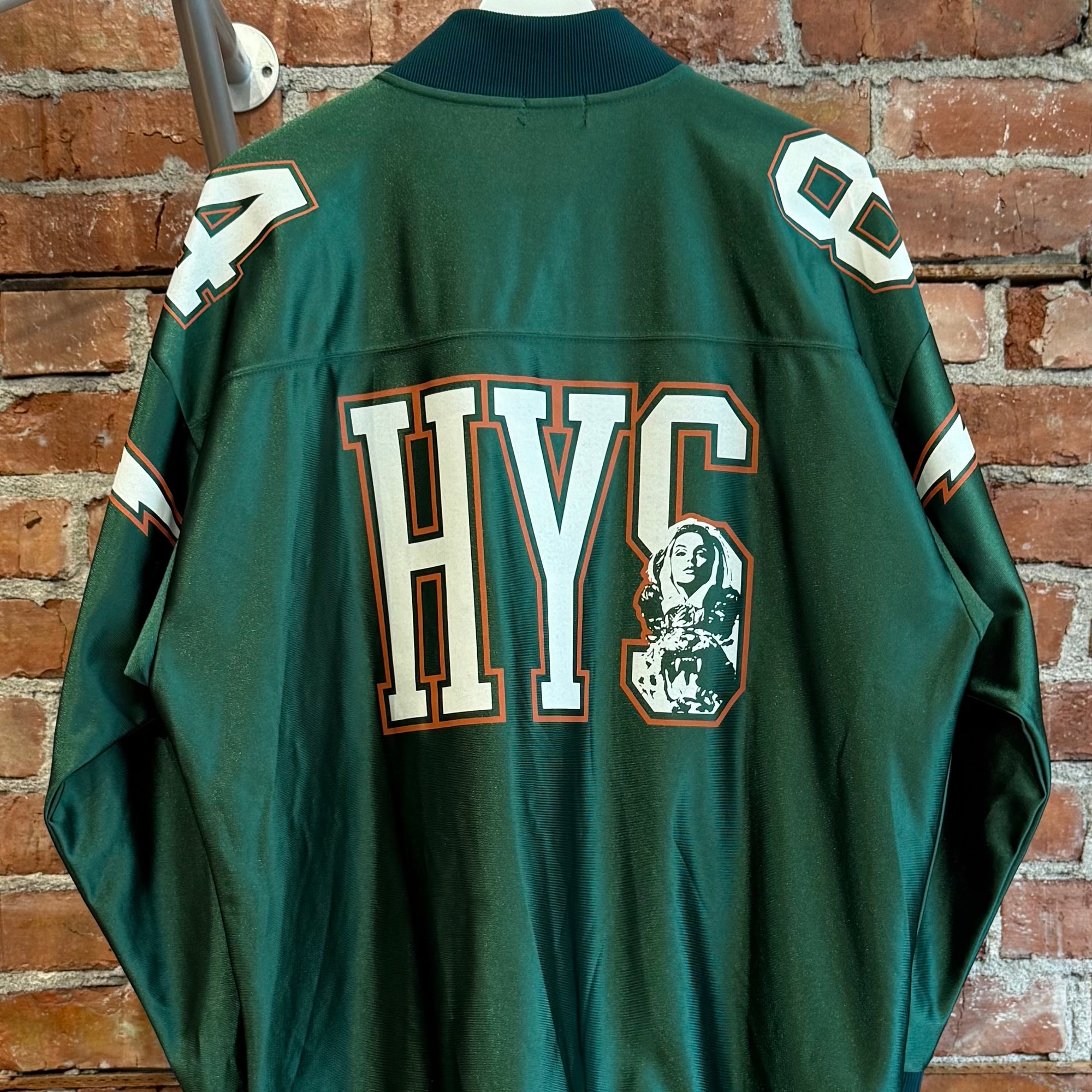 HYSTERIC GLAMOUR ZIP UP JERSEY BOMBER ‘GREEN’