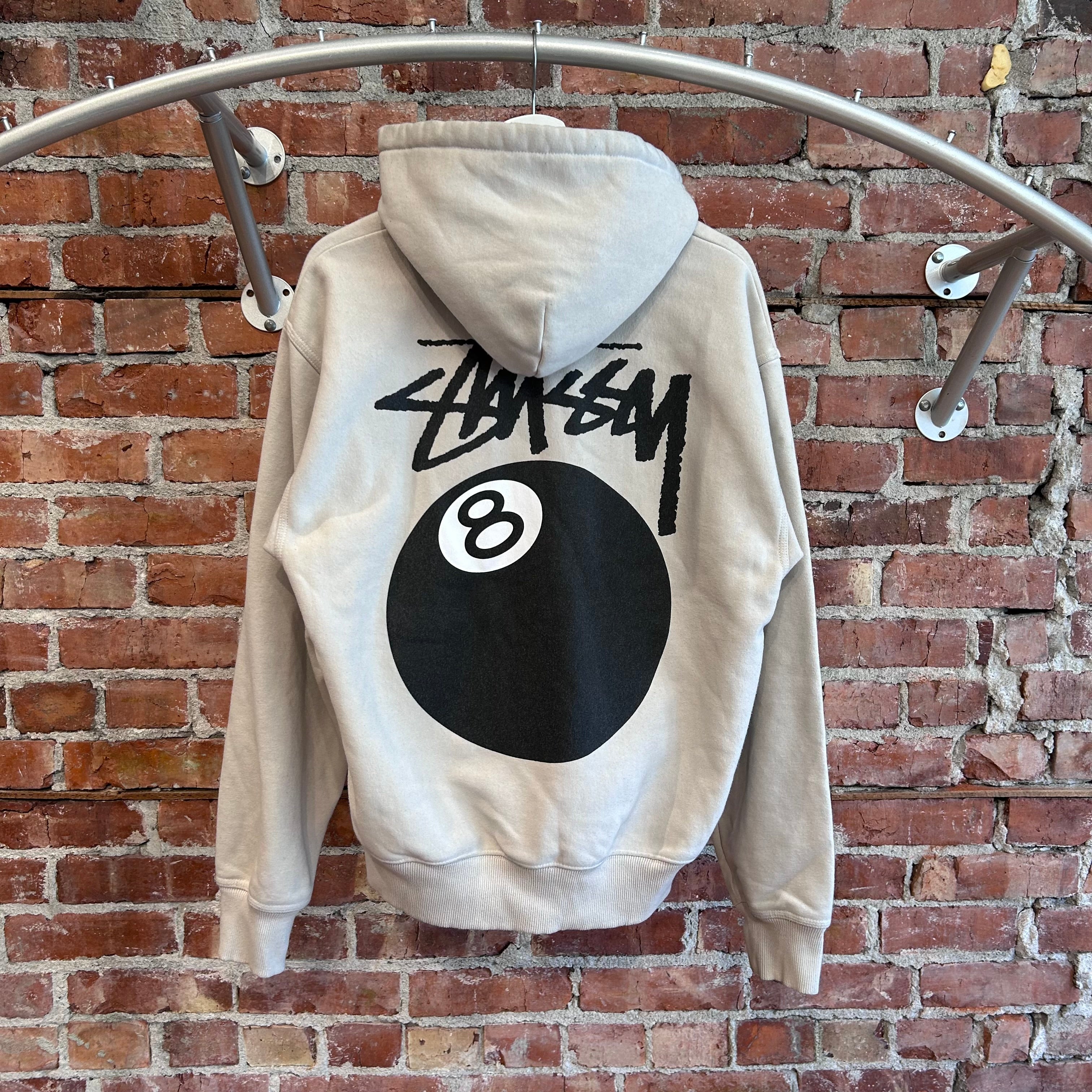 STUSSY 8-BALL ZIP UP HOODIE 'WHITE' – Sadō Room
