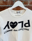 COMME DES GARÇON PLAY REVERSE LOGO TEE ‘WHITE’