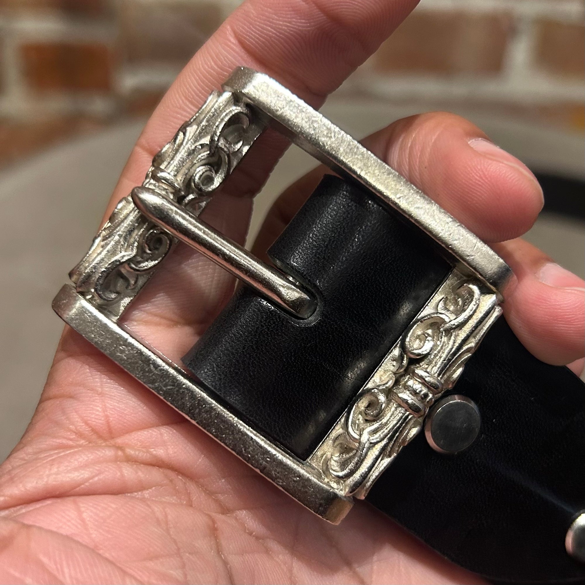 DEAL DESIGN DOUBLE GATE BELT 'BLACK/SILVER'
