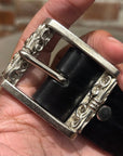 DEAL DESIGN DOUBLE GATE BELT 'BLACK/SILVER'