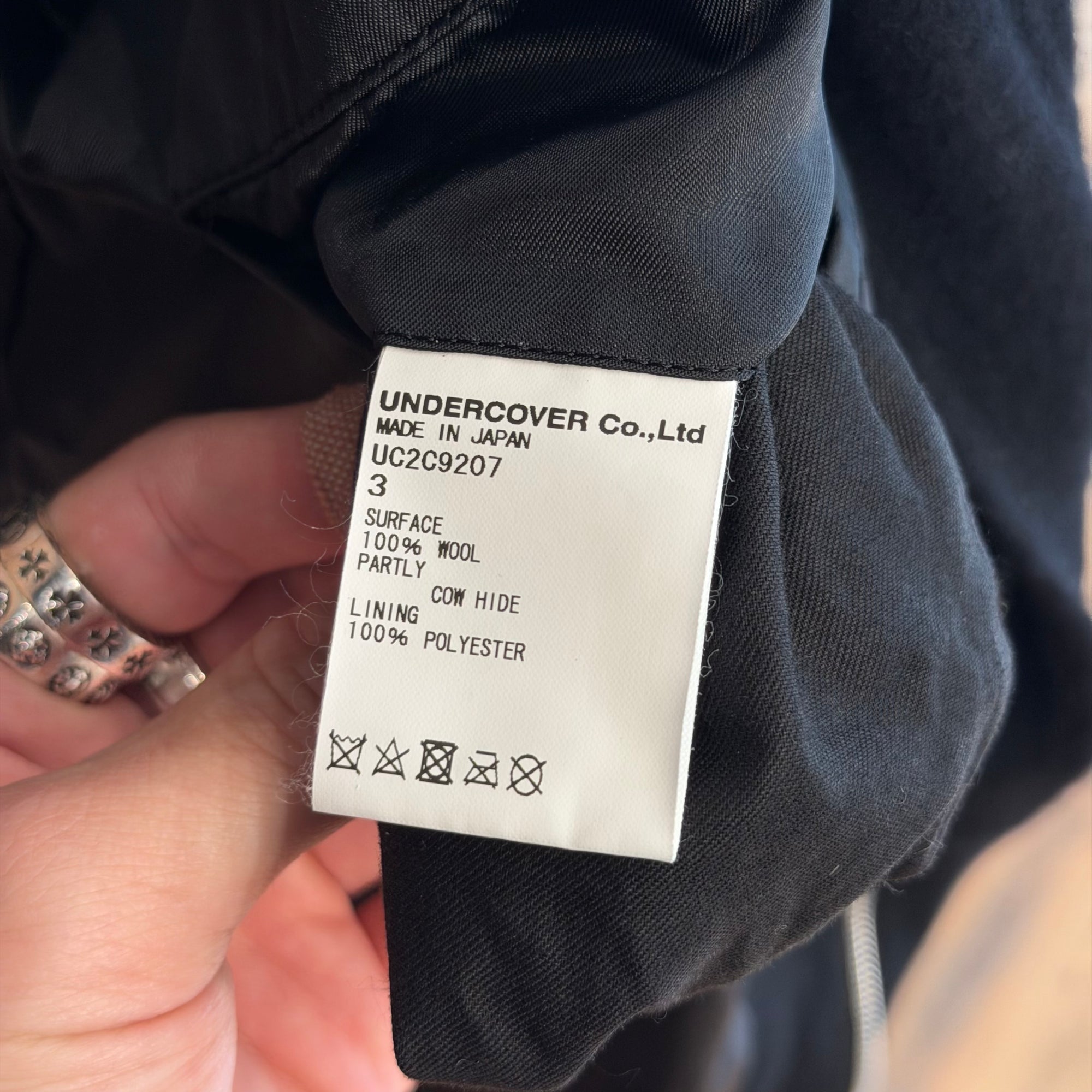 UNDERCOVER FW23 FELTED WOOL MANDARIN JACKET ‘BLACK’